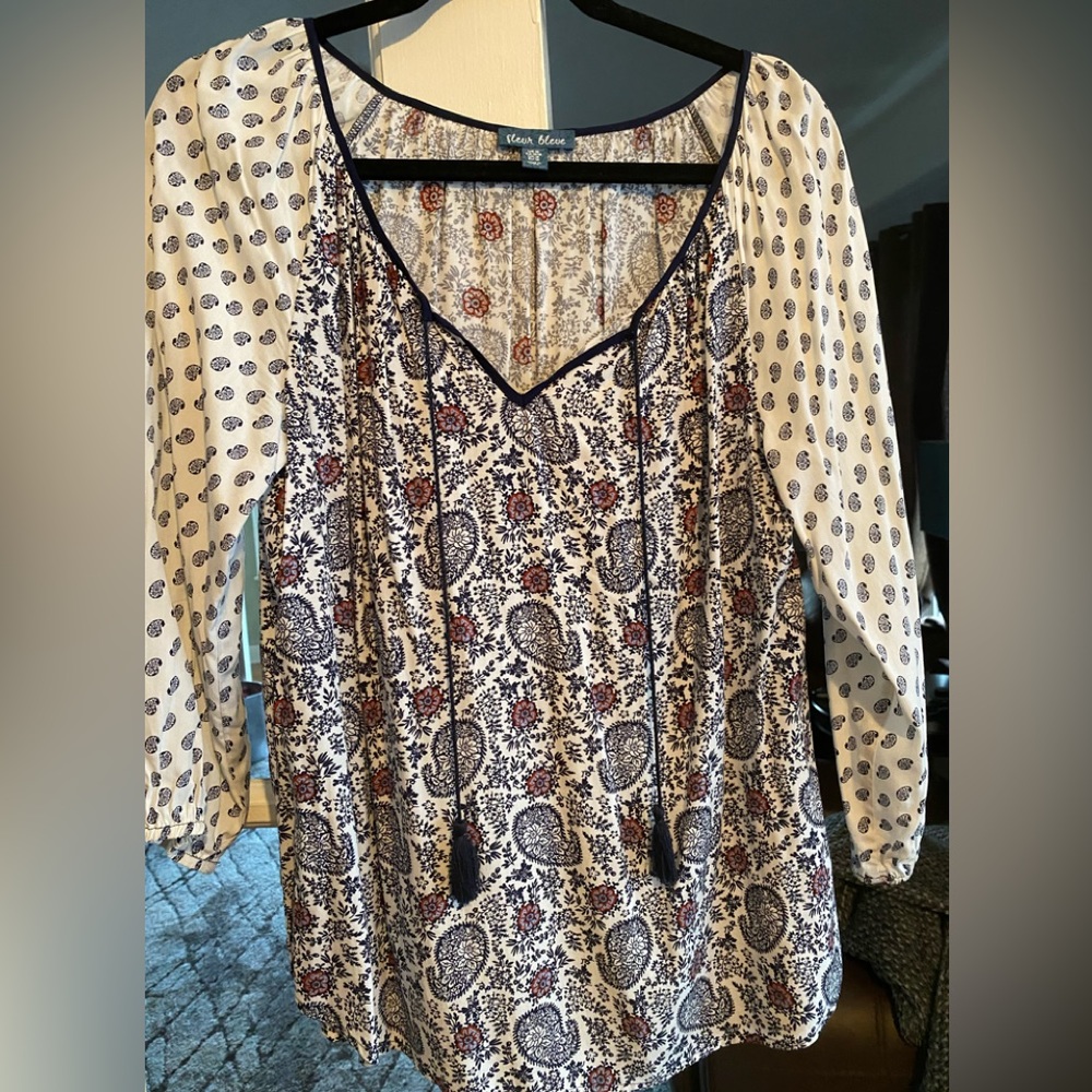 FLEUR BLEUE boho top